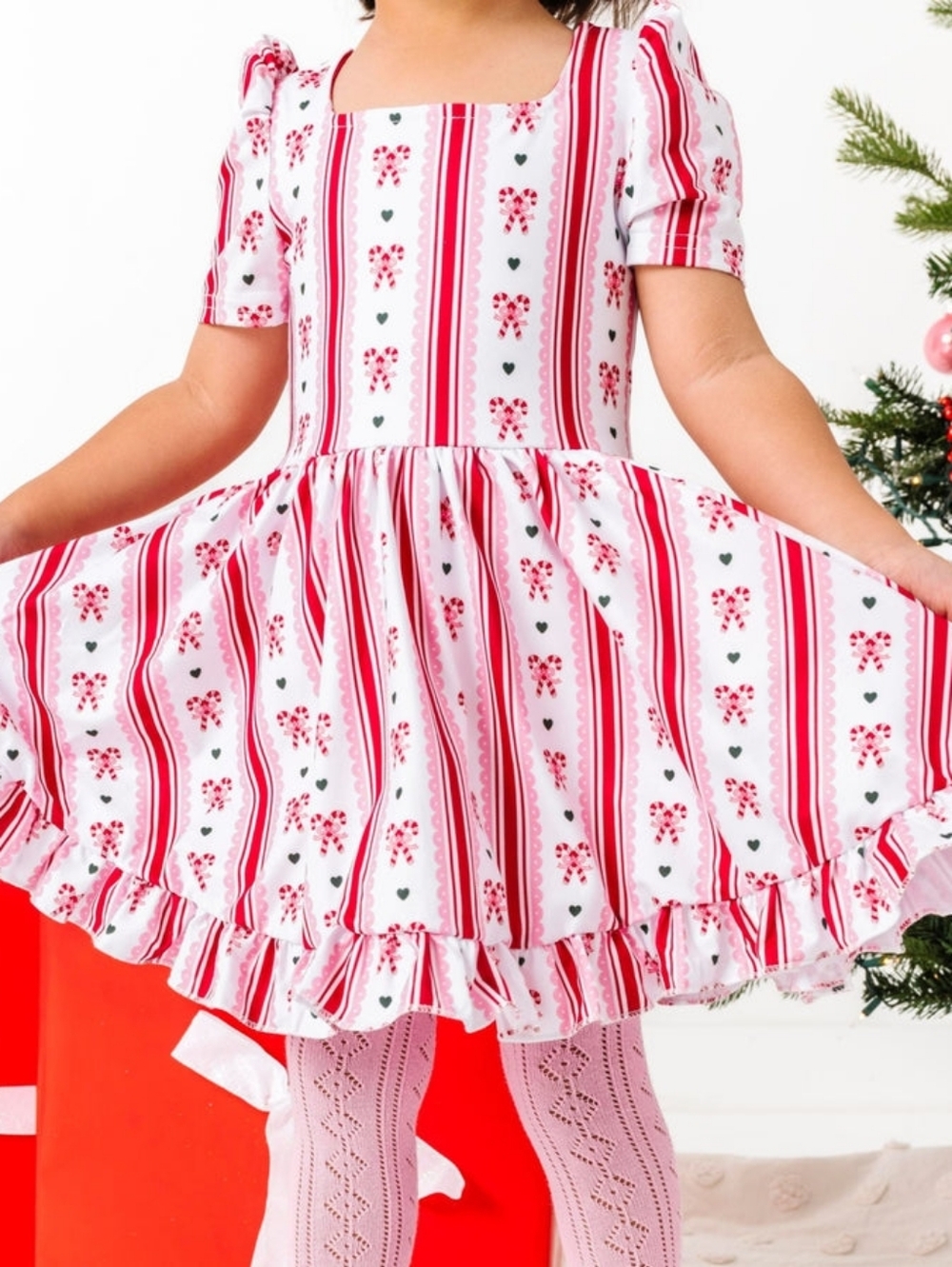 Girlhood Candy Cane Mod Twirl Dress 3t